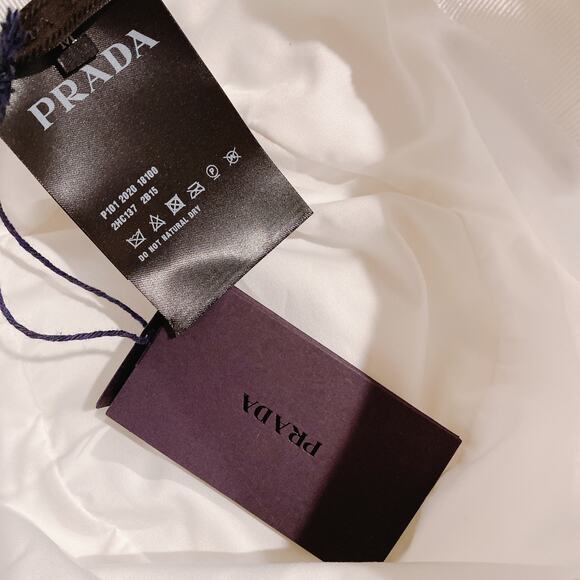 PRADA logo appliqued shell nylon bucket hat M main image 6